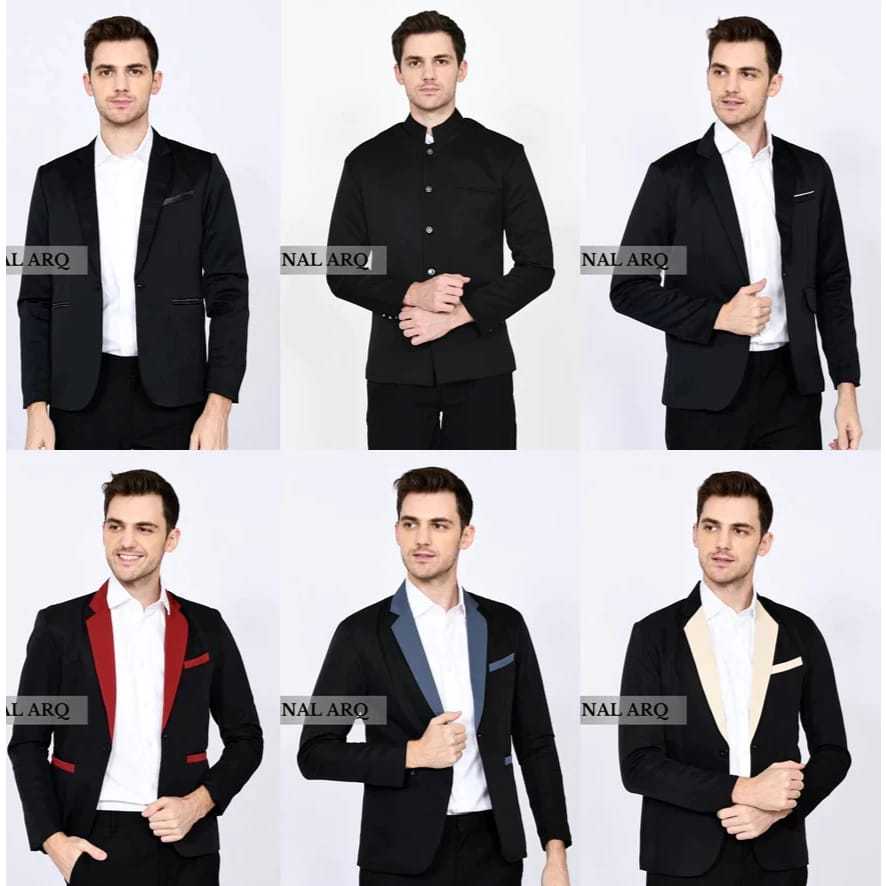 jas hitam pria model slimfit jas pria casual jas jas blazer cowok jas kantor pria