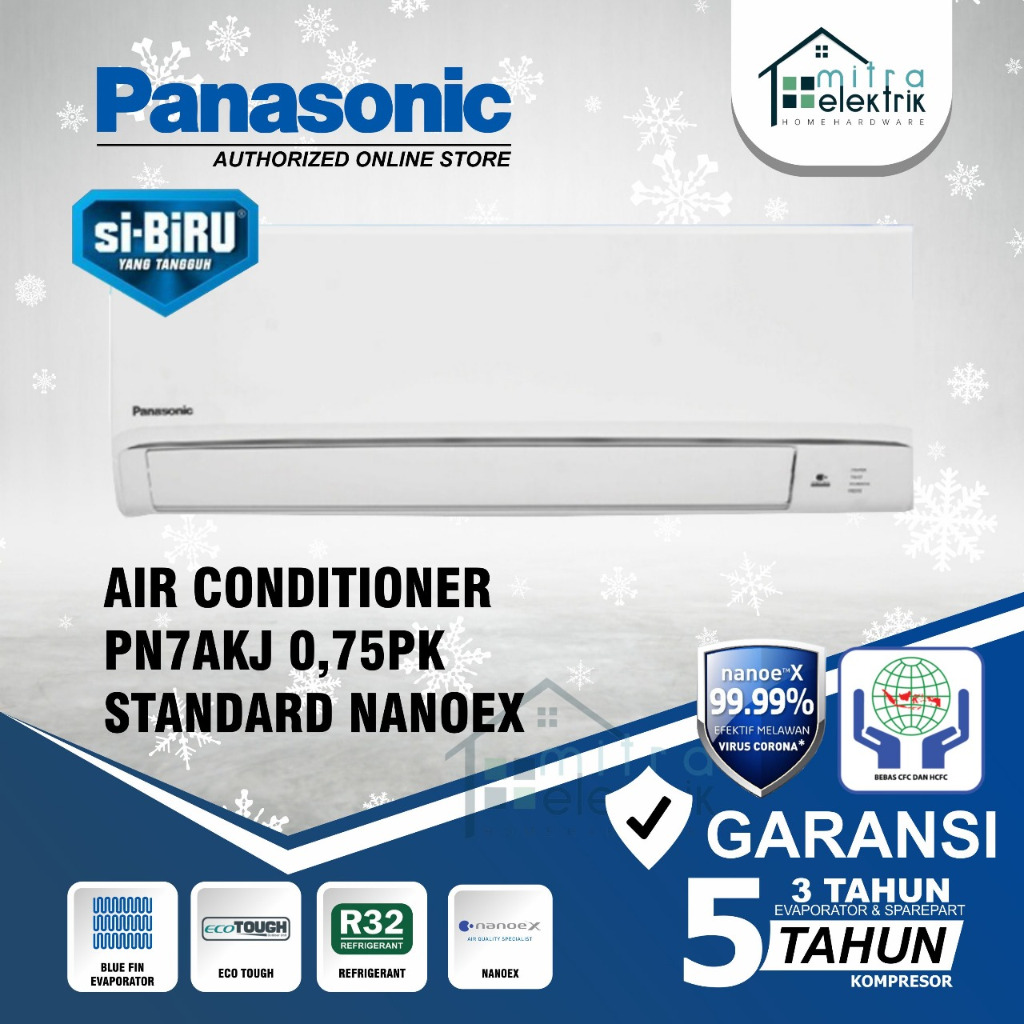 AC Panasonic SiBiru PN7AKJ 3/4 PK Standard NanoeX 0.75 PK With Air Purifier