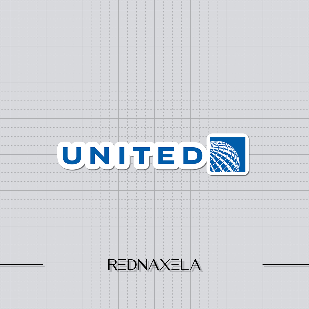 

Stiker Vinyl United Airlines Stiker Koper Travel Die Cut Sticker