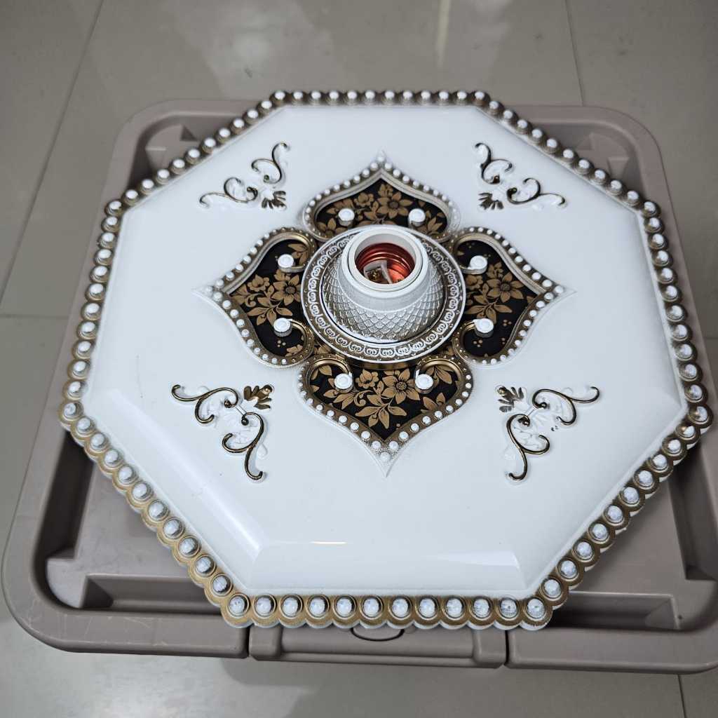 [ COD] ORNAMEN LAMPU PLAFON PVC 30x30 / ORNAMEN HIASAN LAMPU PLAFON PVC/DEKORASI PLAFON