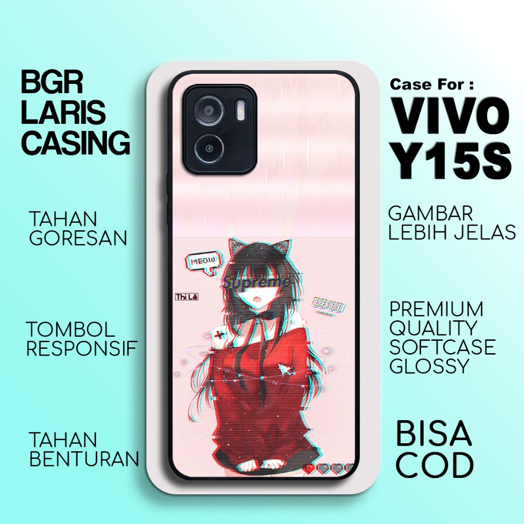 Case Vivo Y15s Terbaru Hardcase Softcase Glossy Terlaris Anime Cewek Casing Vivo Y15s Termurah