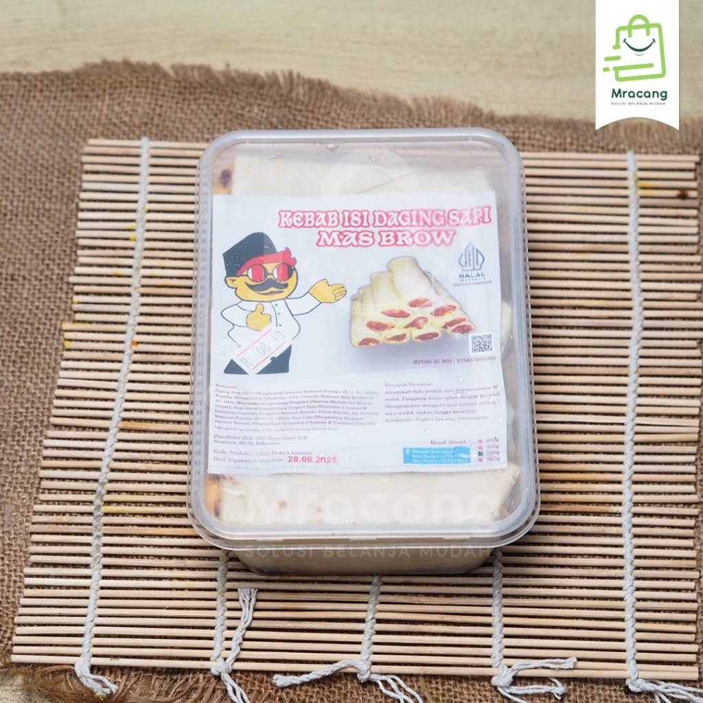 

Kebab Masbro Daging Sapi isi 10