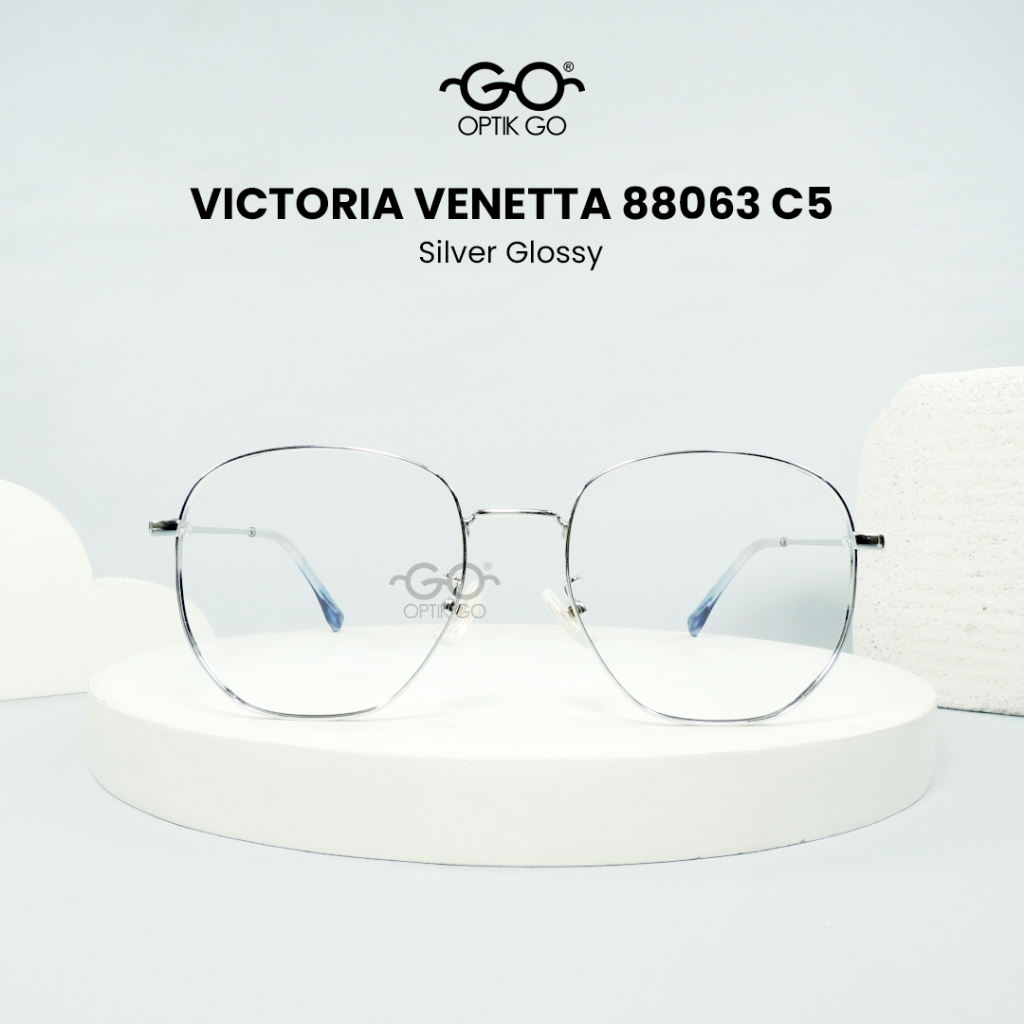 Optik Go - Victoria Venetta 88063 / C5 Silver Glossy Kacamata Photocromic Nightdrive progresive