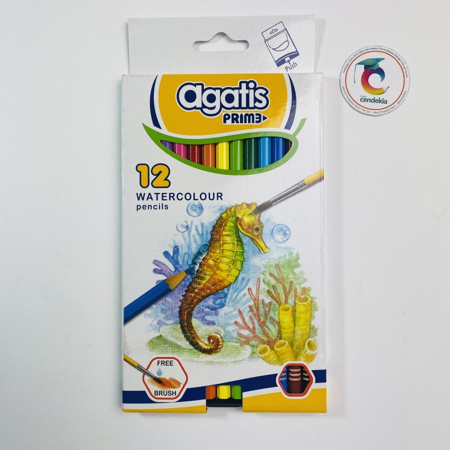 

Pensil Warna AGATIS PRIME 12w Watercolor FREE Kuas