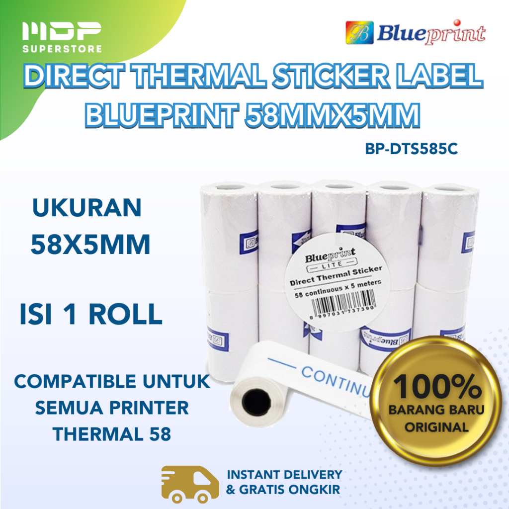 

KERTAS LABEL BARCODE BLUEPRINT LITE UK 58MM X 5MM CONTINOUS (BP-DTS585C)