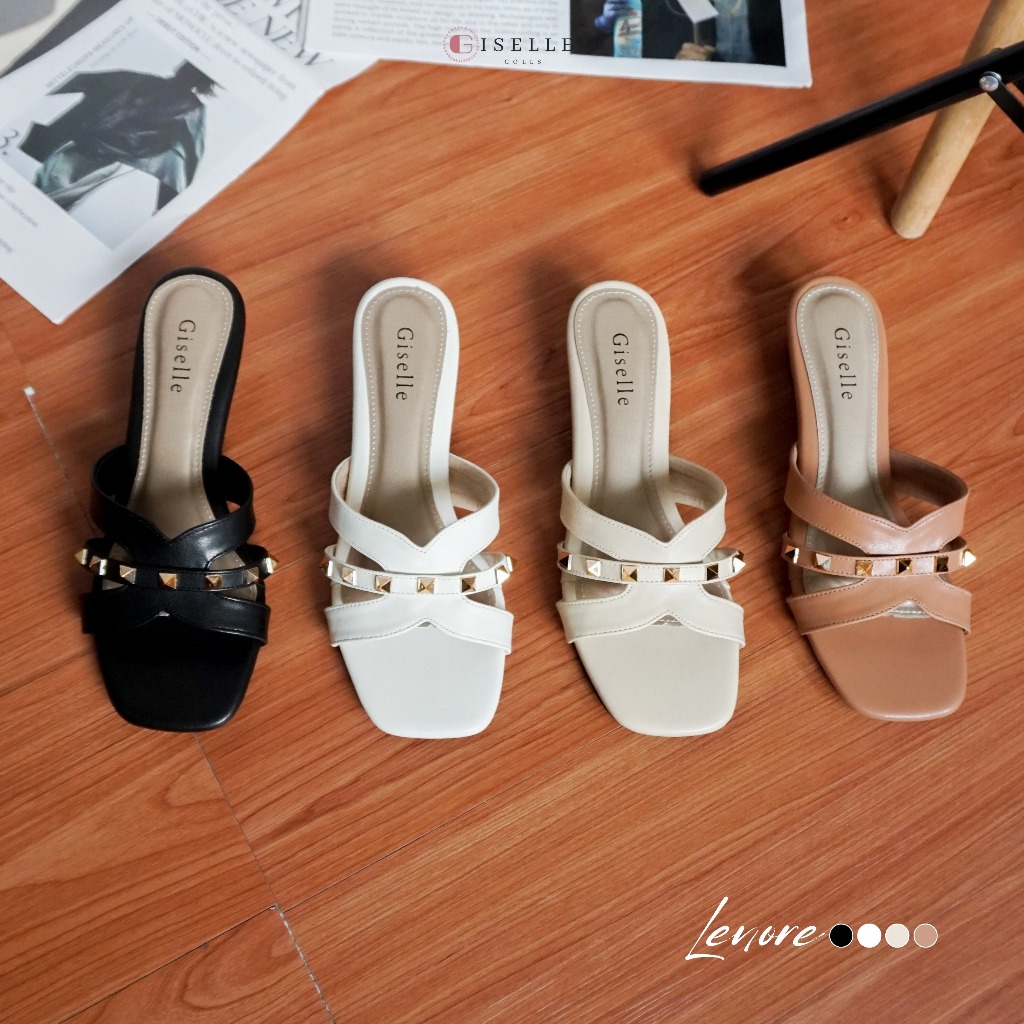 Giselle Colls - Lenore Sandal Heels Wanita 3 cm