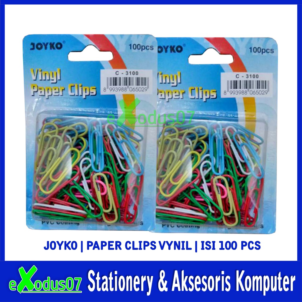 

KLIP KERTAS VYNIL PAPERCLIP JOYKO ISI 100PCS