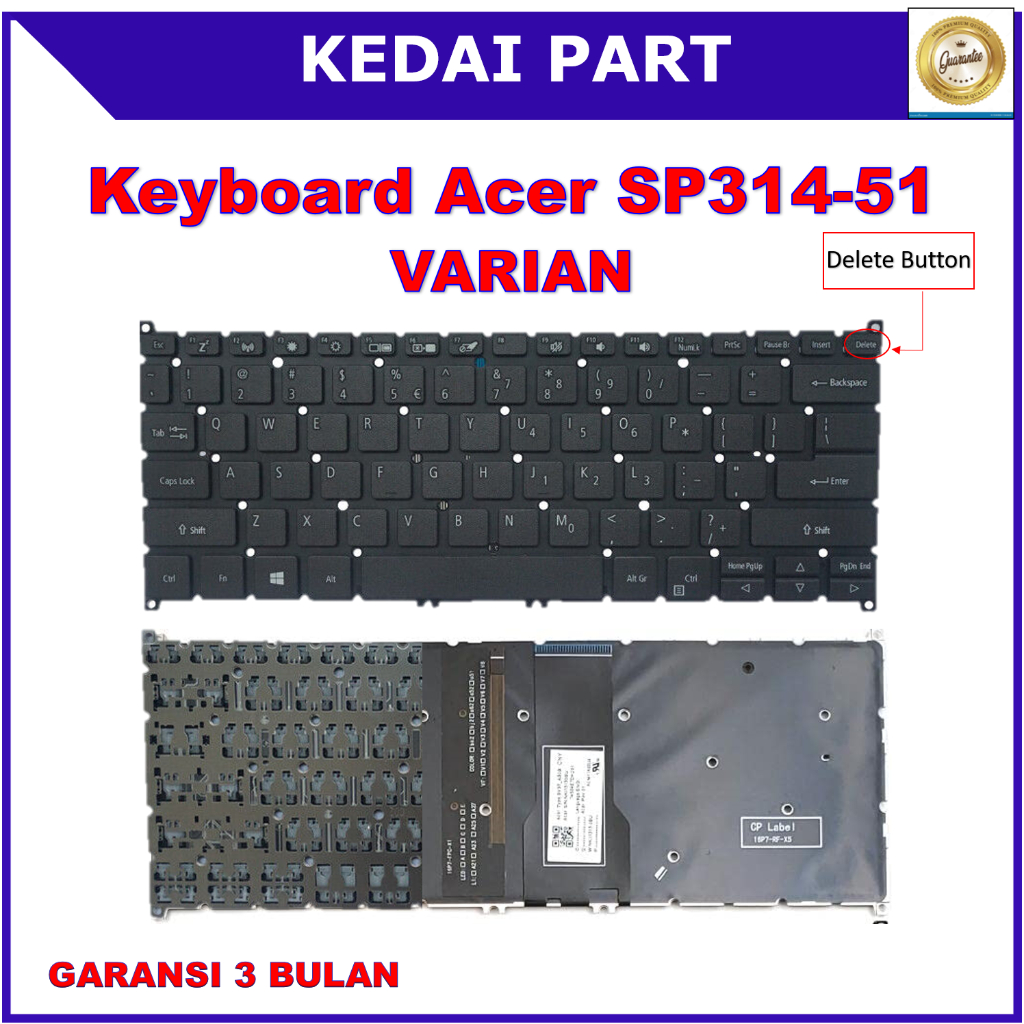 Keyboard Acer Spin 3 SP314-51 SP314-52 SP314-53 SP314-53GN SP314-53N SP314-54 SP314-54N Backlight