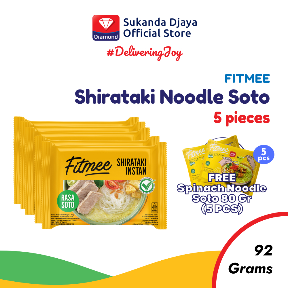 

Fitmee Mie Instan Shirataki Soto 5 Pcs FREE Bayam Soto 5 Pcs