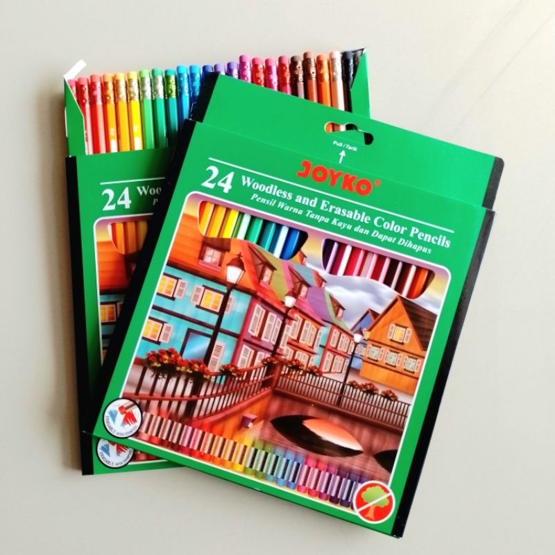 

Pensil Warna Colored Pencils Joyko CP-115 Erasable 24 Warna ( Set ) RB9