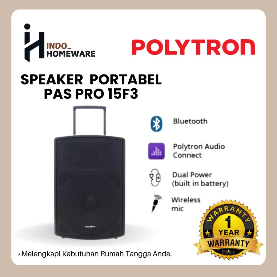 TERBARU POLYTRON SPEAKER AKTIF PAS PRO 15 F3/PAS PRO15 F3 GARANSI