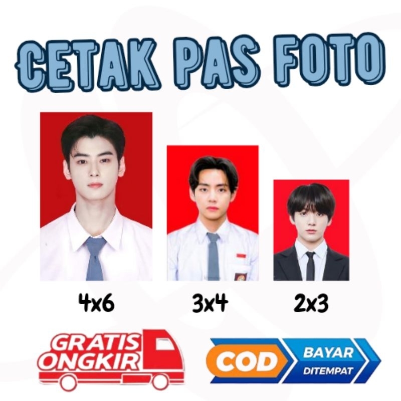 

(Bisa COD) cetak Pas Foto 2x3, 4x3, 4x6