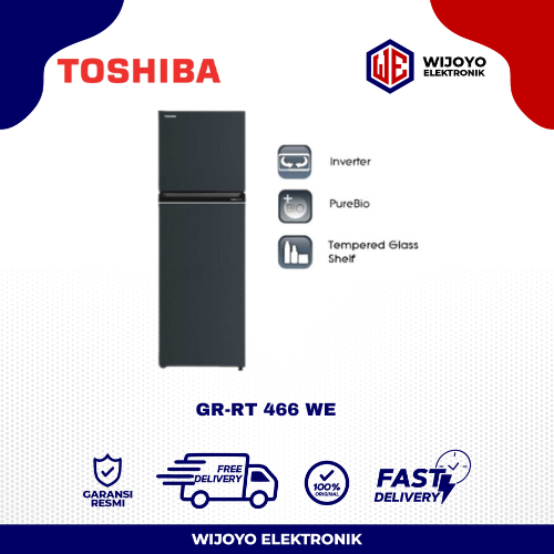 TOSHIBA Kulkas 2 Pintu Kapasitas 338 Liter GR-RT466WE-PMF-58