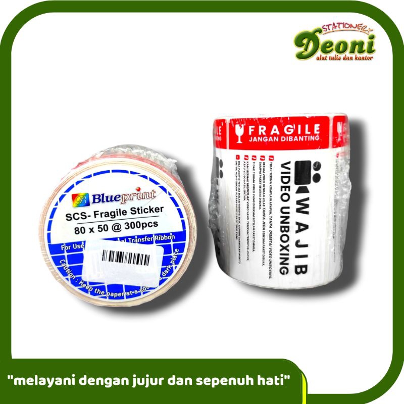 

Blueprint Kertas Sticker Fragile Unboxing 80 x 50 @300pcs