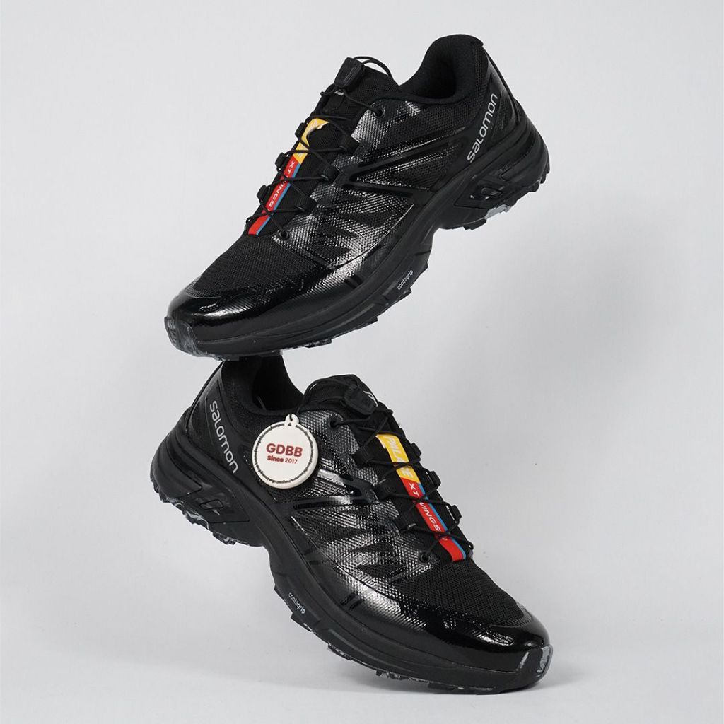 Sepatu Salomon PALACE XT Wings 2 Tripleblack Sneakers Authentic