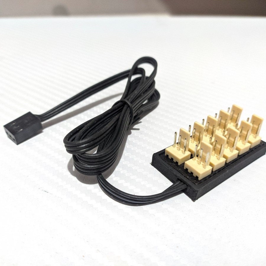 Kabel Splitter 3pin 3 pin to 10 Cabang Fan / Kipas Hub Cable