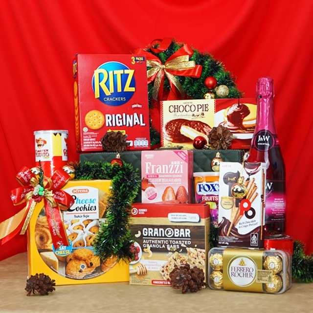 

Hampers Natal Christmas Parcel Set Mewah Hadiah Natal Cookies Makanan Ringan Snack Premium Gift Box