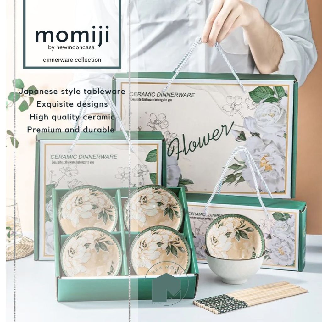 

PREMIUM KERAMIK MANGKUK MAKAN MANGKOK SET JAPAN HAMPERS TABLEWARE SOUVENIR KADO HADIAH Japanese style