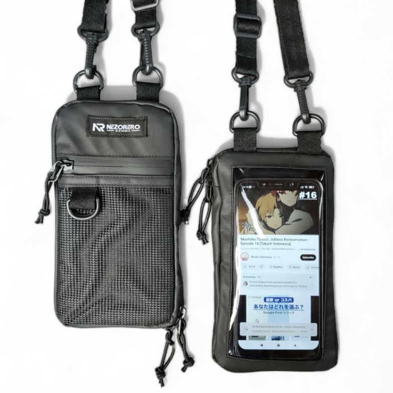 KODE M75H NEZORERO  Tas Leher Hanging Wallet Waterproof Anti Air Dompet Tas HP Karius