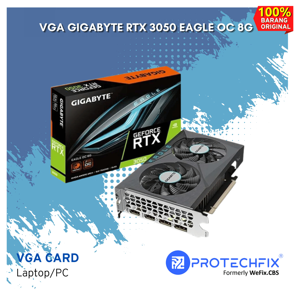 VGA GIGABYTE RTX 3050 EAGLE OC 8G