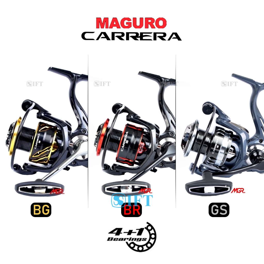Reel MAGURO CARRERA BG/BR/GS | Power Handle | 1000 s/d 6000 | Kolam Sungai Danau Laut IFT