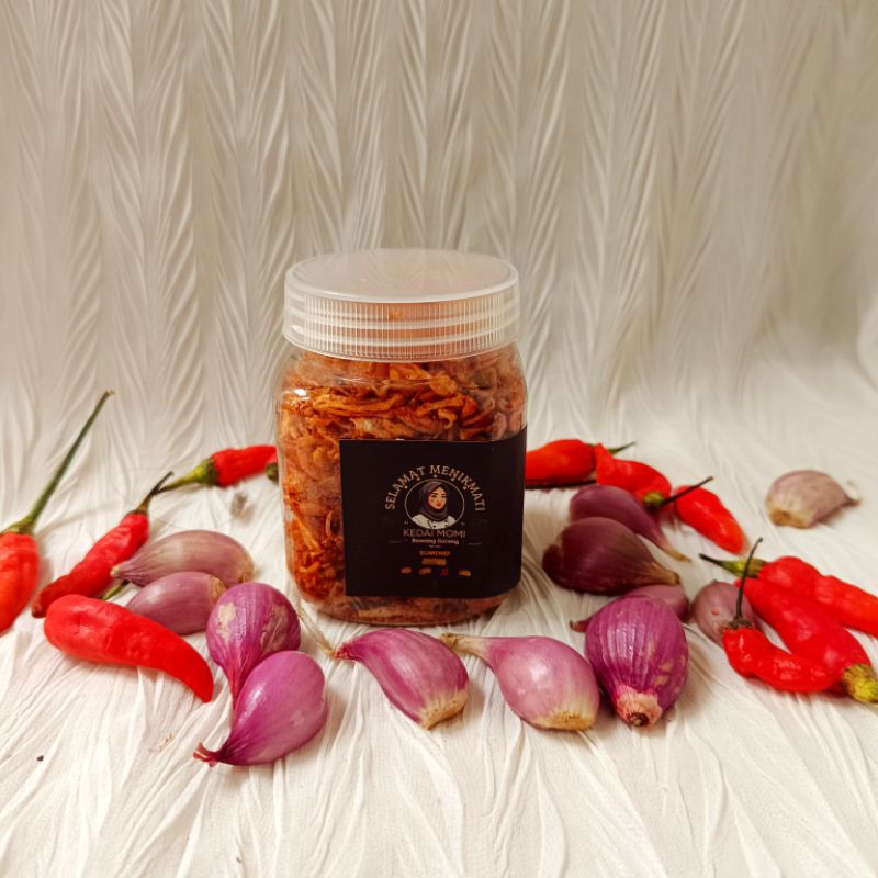

Bawang Goreng Sumenep Pedas Nampol 60gr (level 2)