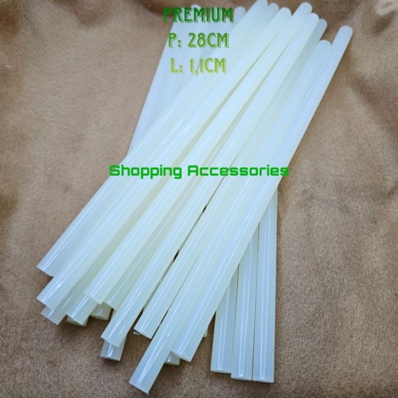 

Premium Quality Isi Lem Tembak BESAR Glue Stick 30cm x 1,1mm Refill Lem Lilin Bening
