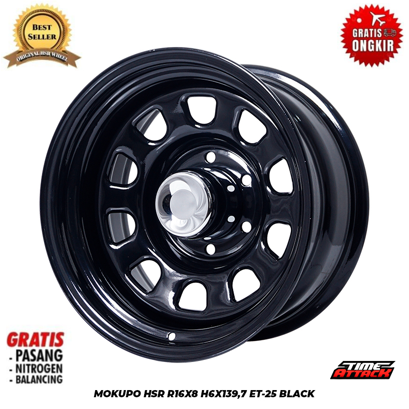 Velg Kaleng Hsr R16 Triton Hilux Pajero HSR WHEEL Tipe MOKUPO Ring 16 - TIME ATTACK BOGOR