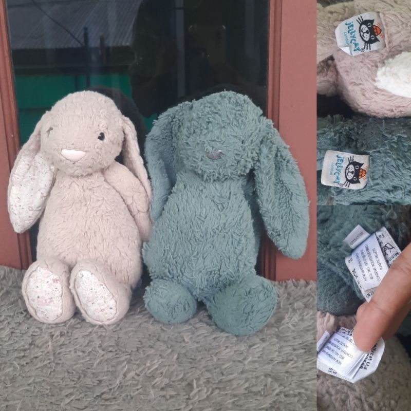 Boneka Kelinci ORI BRAND Jellycat JC Jelly Cat Bunny Coksu Hijau RARE |