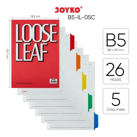 

JOYKO Pembatas File / Pembatas Binder B5 Loose Leaf Kertas binder