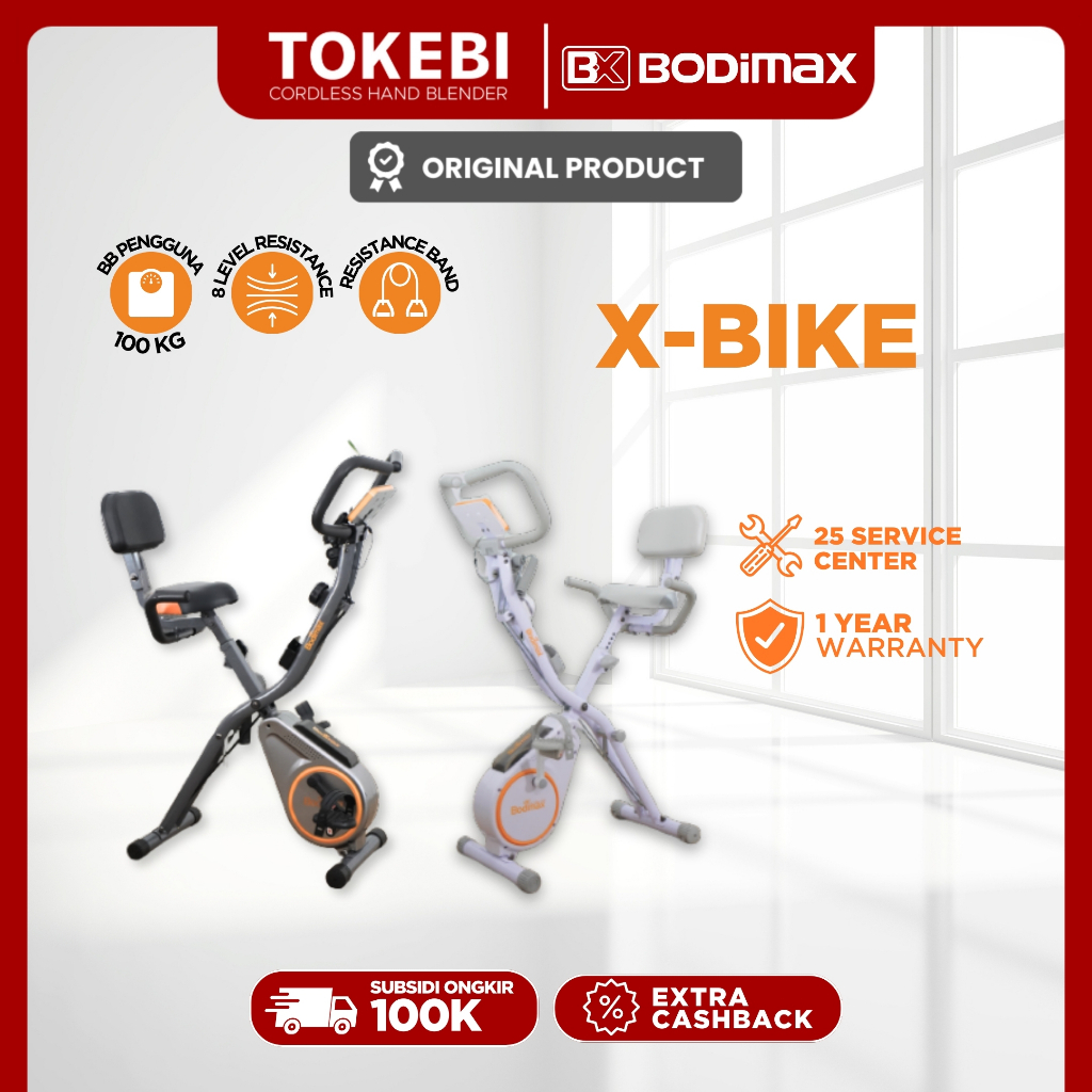 BODIMAX X-BIKE /Alat Fitness/Sepeda Statis/Magnetic X-Bike