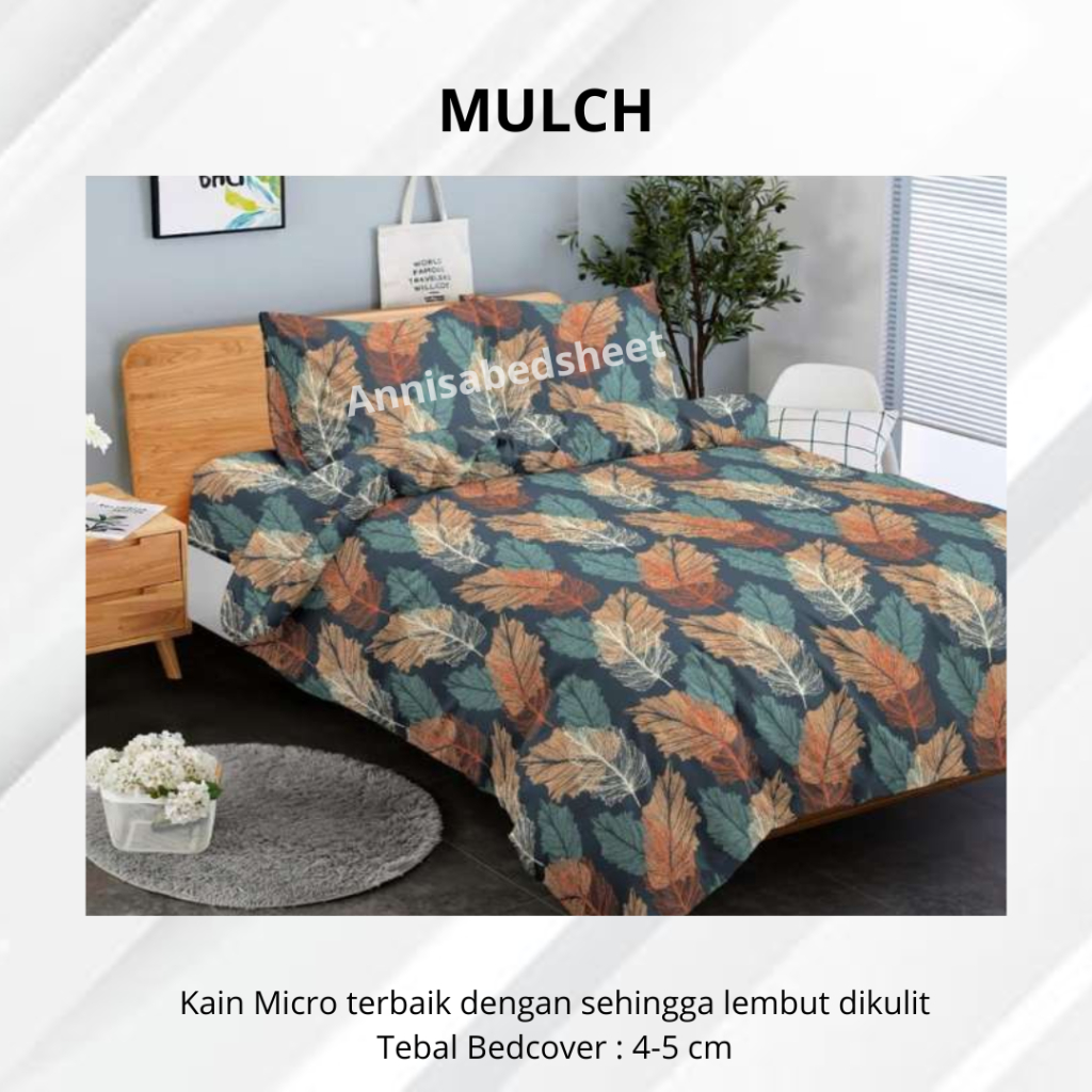 Sprei Set Bed Cover Bunga Anthurium Mulch Uk 90 120 160 x200 180 x200 200 x200