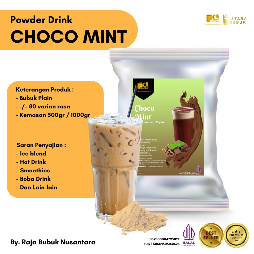

Bubuk Minuman Choco Mint Bubuk Minuman Rasa Choco Mint Bubuk Minuman Regular Rasa Choco Mint 1 Kg