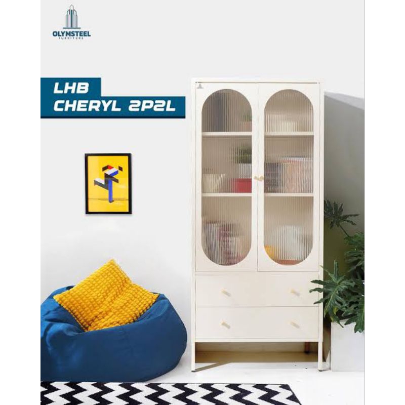 OLYMSTEEL LEMARI HIAS BESI / LEMARI KACA PAJANGAN BESI
