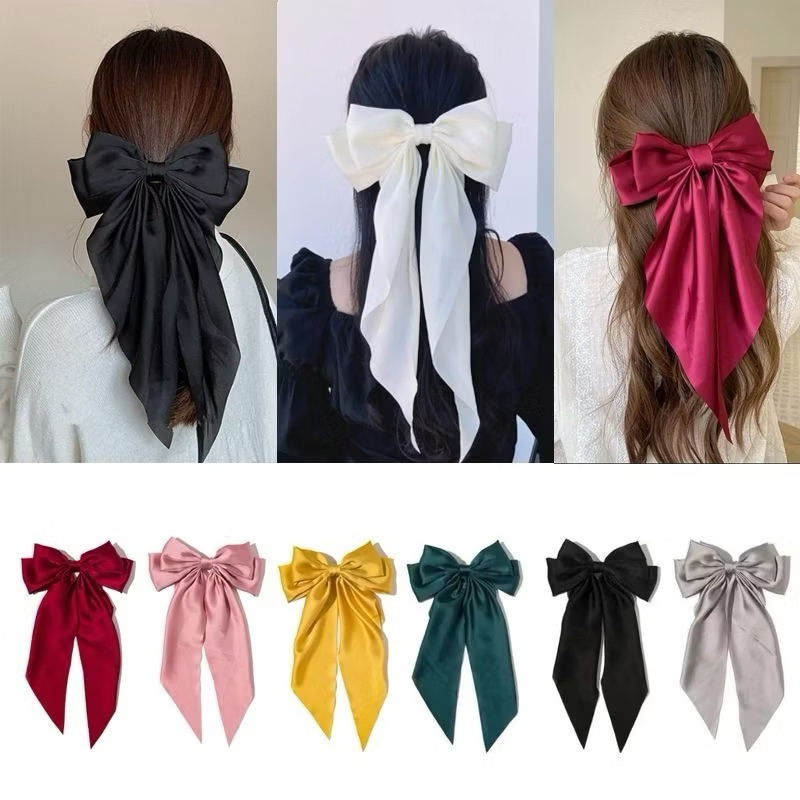 Jepit Rambut Pita Besar | Pita Rambut Korea Wanita