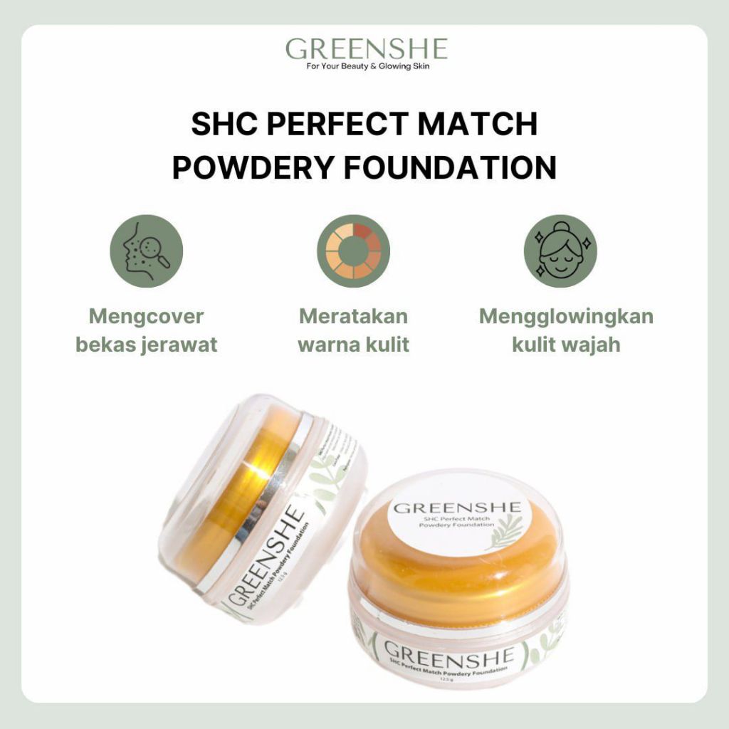 BEDAK GREENSHE ORIGINAL BPOM - GREENSHE FOUNDATION ORI - OFFICIAL GREENSHE