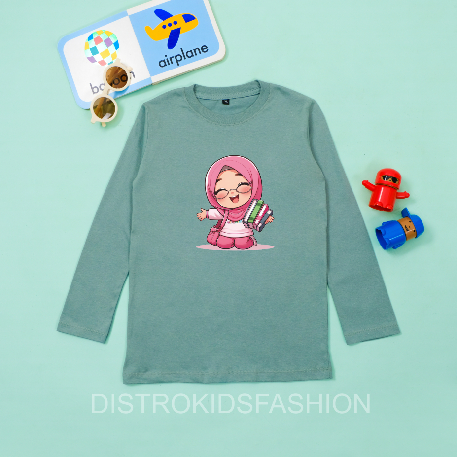 Baju Kaos Panjang Anak perempuan Usia 1-12 Tahun Kaos Anak Perempuan kekinian Baju Kaos Panjang Anak