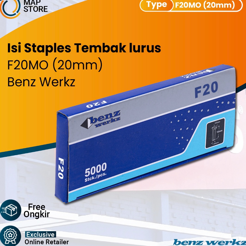 

HJ6 Industrial Staples Isi staples tembak angin Paku mabel By Benz F 2 MO