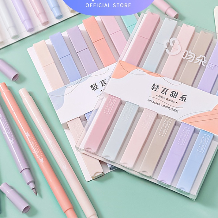 

KP8 Hhlhter 6 colorsstabilo pastel 1 setmarker Morandi color Macron pastel double tip 6 colorsMsPepeleria