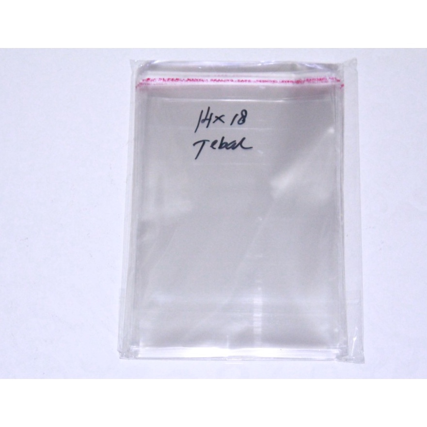 

KI3 Plastik OPP TEBAL uk 14x18 15x1817x2 Bening Seal Lem
