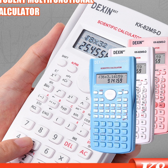 

Pilihan Kalkulator Ilmiah Sekolah Scientific 82MS Colour 24 Calculator Ujian Sin Cos Tan Function 4 Warna