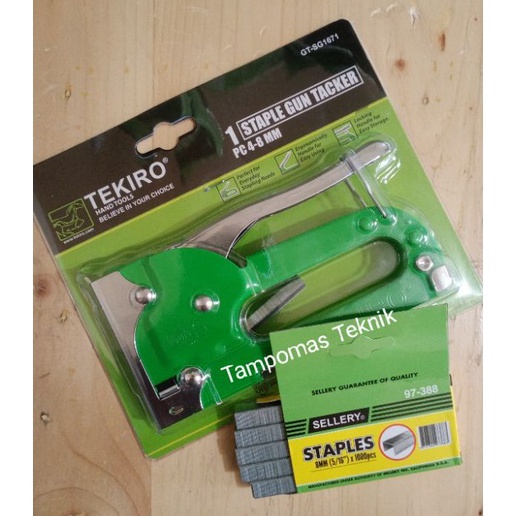 

Bonuskan Staples Tembak Tekiro 48mm Staples Jok Staple Gun Tacker Bonus Isi Staples