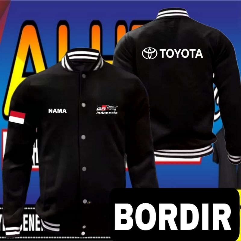 Jaket bordir Toyota jaket Toyota jaket varsity Toyota jaket mobil Toyota jaket showroom Toyota jaket