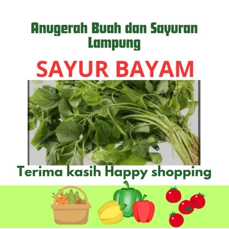 

Sayur Bayam per ikat Sayuran Segar Anugerah Mart Lampung