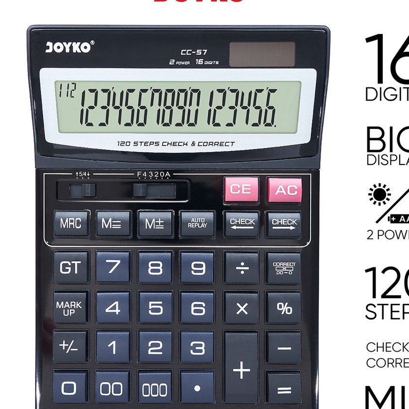 

KF7 Calculator Kalkulator Joyko CC57 16 Dits