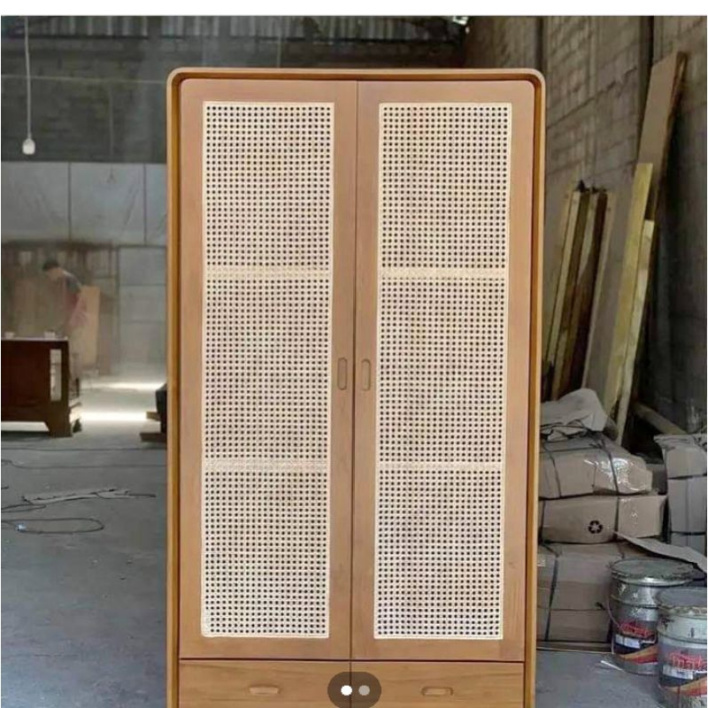 buffet retro pintu anyaman