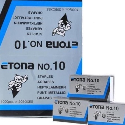 

Potongan 1 PAK Isi Stapler Staples Etona No 1 Isi 2 Box