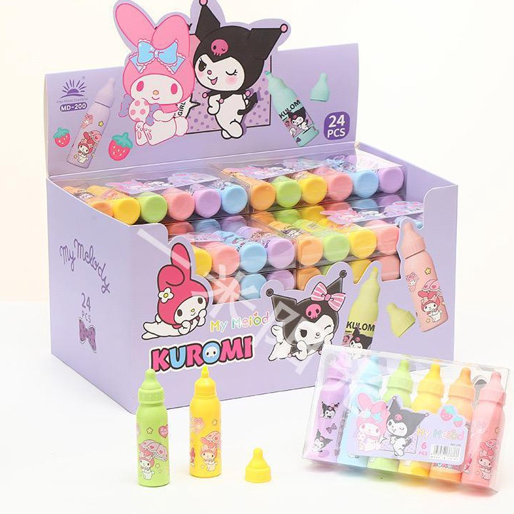 

FG2 6PCS HHLHTER STABILO SET KARAKTER WARNA WARNI SET HHLHTER PENANDA WARNA LUCU