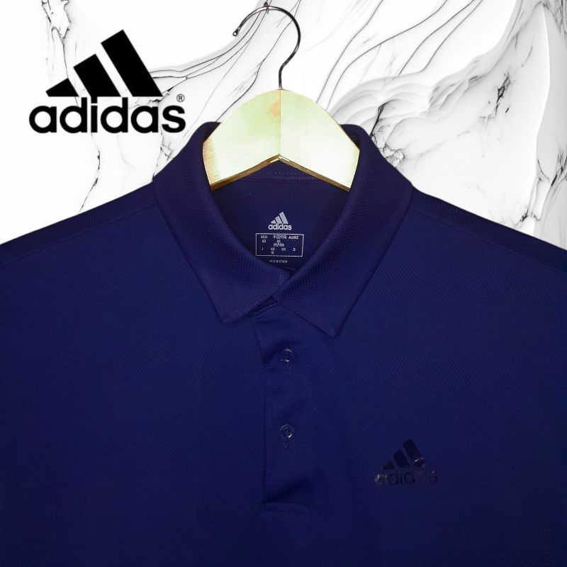 ADIDAS KAOS KERAH PRIA, KAOS BAHAN DRY FIT, KAOS BAHAN DRY FIT