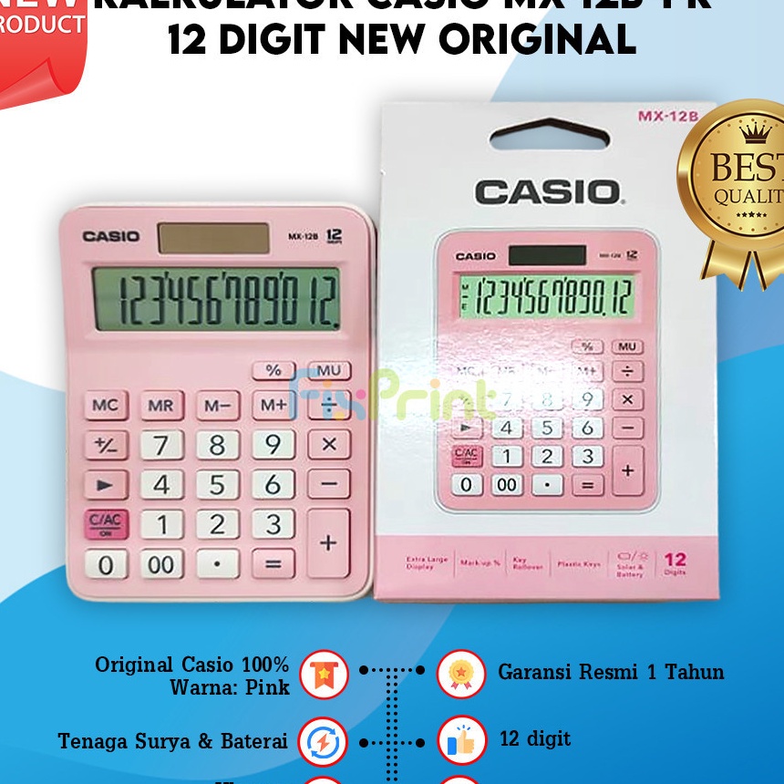 

Promo Kalkulator Casio MX 12B Calculator MX12B Desktop 12 Dit Kalkulator Lucu Pink Biru Muda Putih Hitam